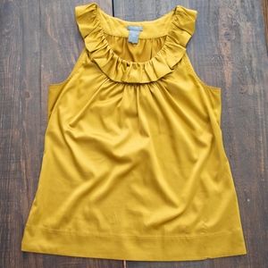 Ann Taylor Metallic Yellow Top